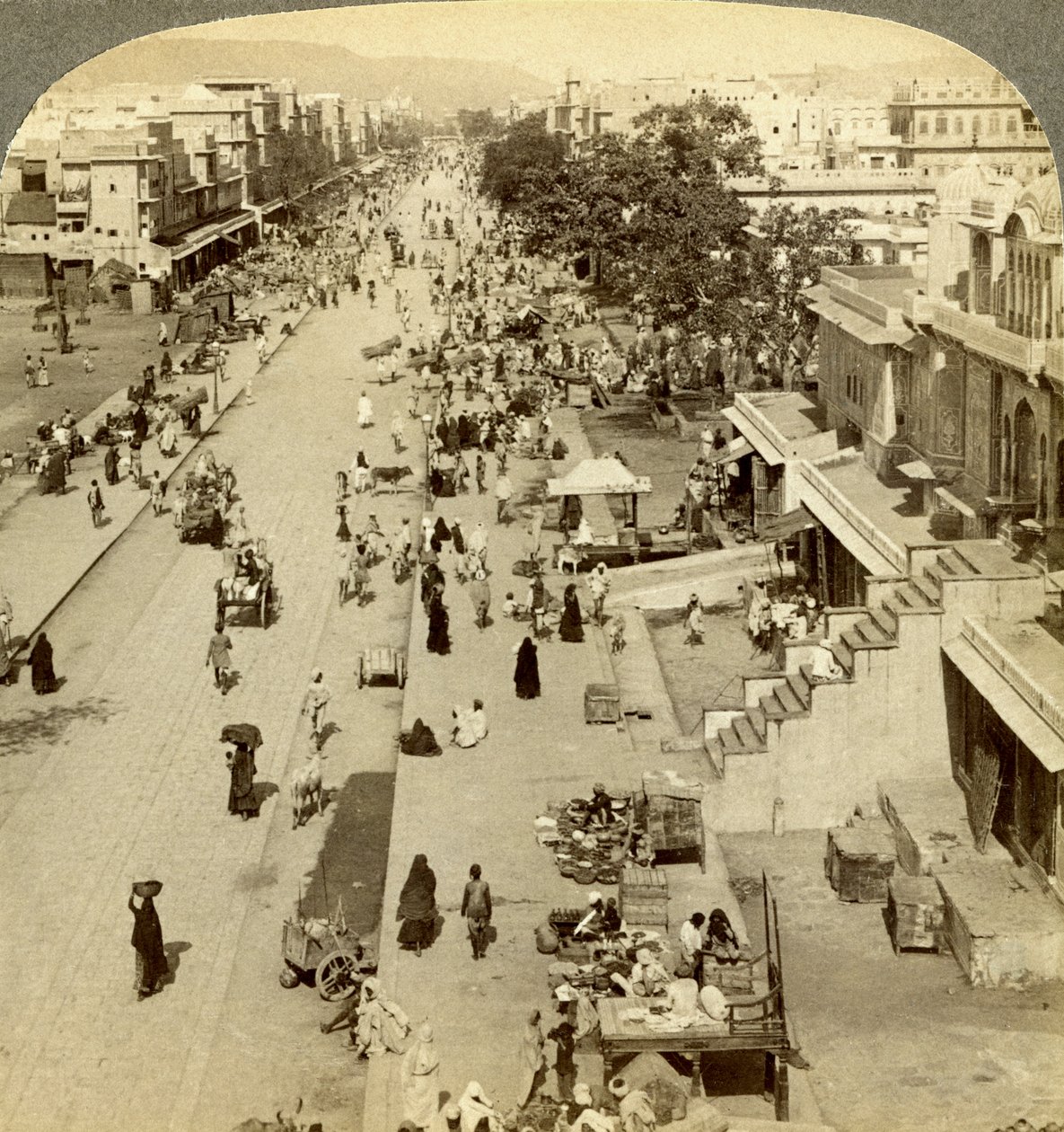 Jauhri Bazaar, Jeypore, Orissa, Indien. af Underwood and Underwood