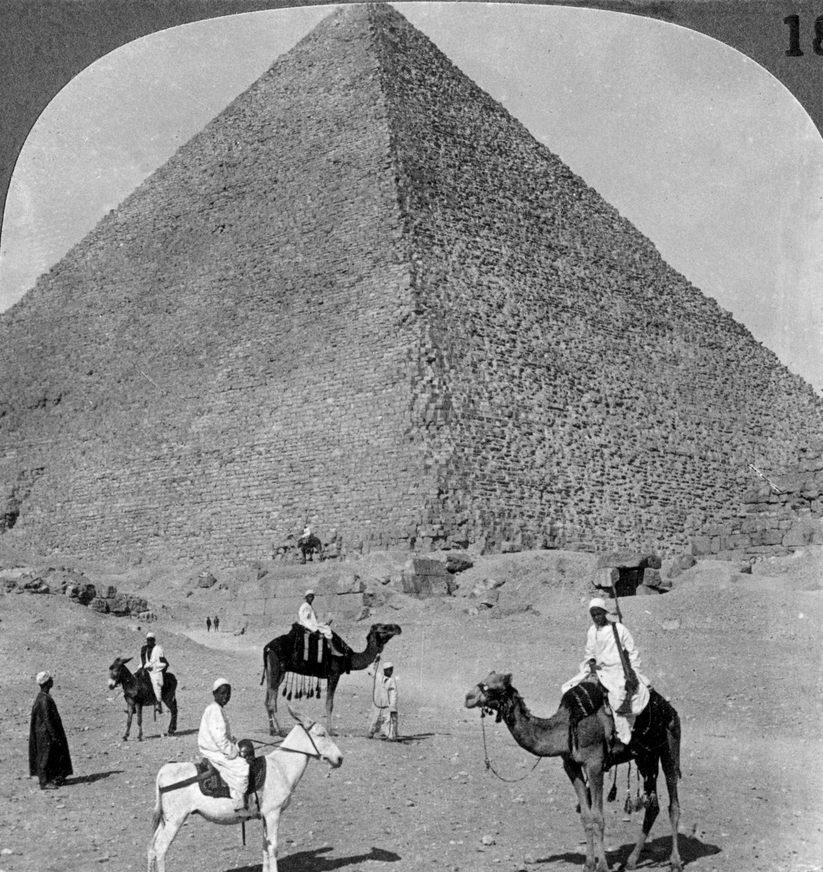 Kong Khufus grav, den store pyramide i Giza, Egypten, 1905. af Underwood and Underwood