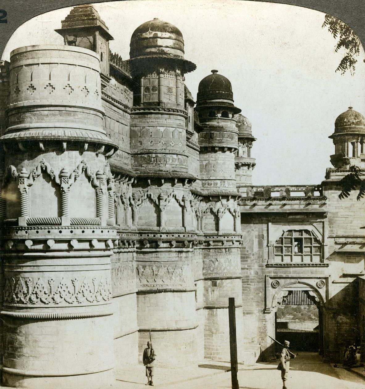 Man Singh Palace, Gwalior, Madhya Pradesh, Indien, omkring 1900-tallet. af Underwood and Underwood
