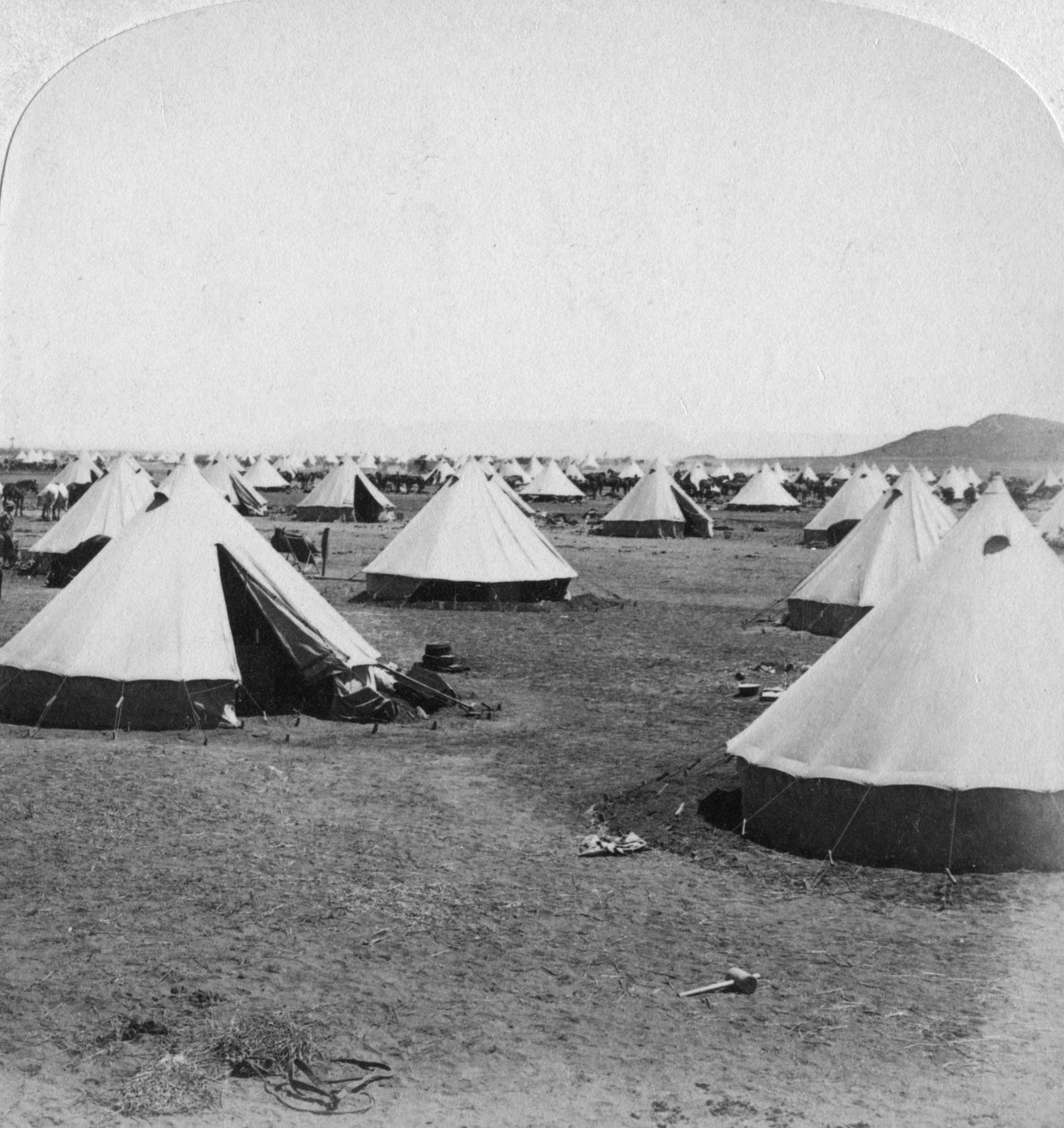 Militærlejr ved De Aar, Sydafrika, Boer War, 1900. af Underwood and Underwood