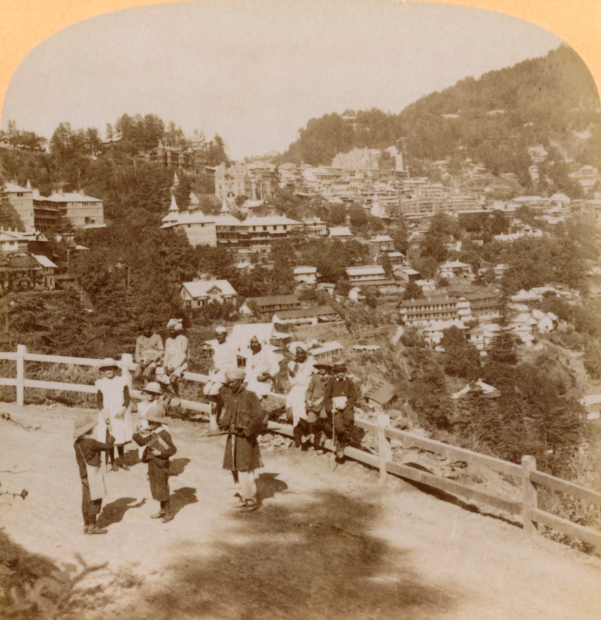 Simla, det smukke feriested i Himalaya-bjergene..., Indien, 1902. af Underwood and Underwood