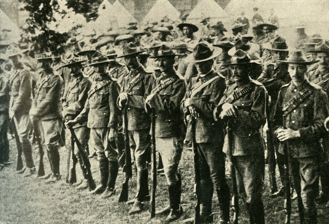 Soldater fra Australien, New Zealand, Canada og Sydafrika, 1914-1918, c1920. af Underwood and Underwood