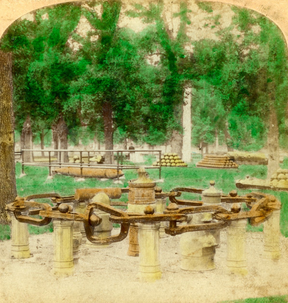 The Great Chain, Trophy Point, West Point, New York, USA, 1901 af Underwood and Underwood