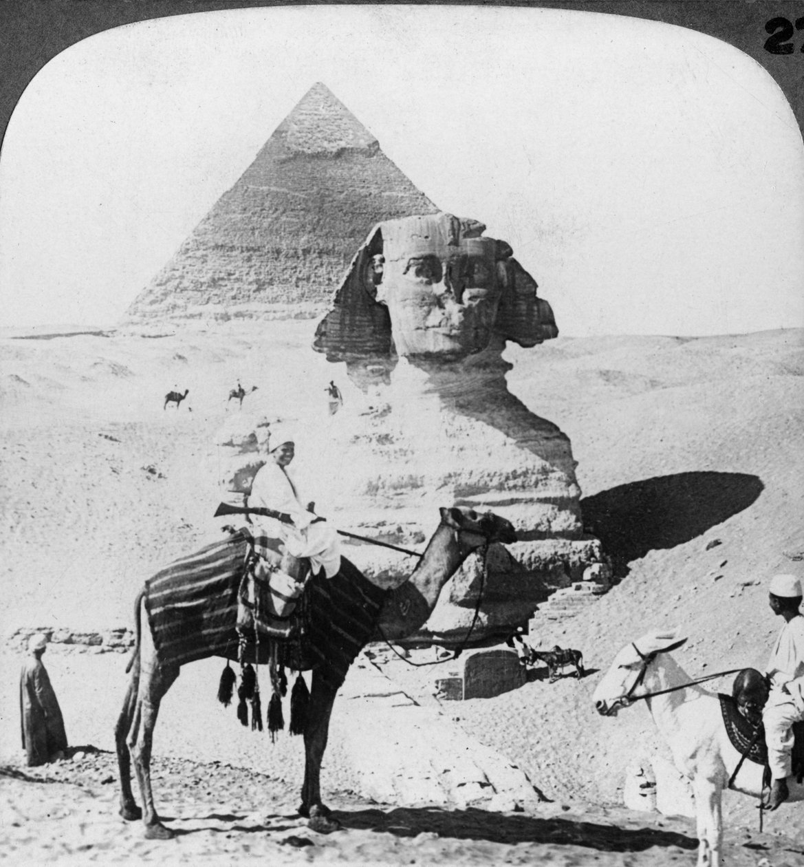 Den store sfinks i Giza, Egypten, 1905. af Underwood and Underwood