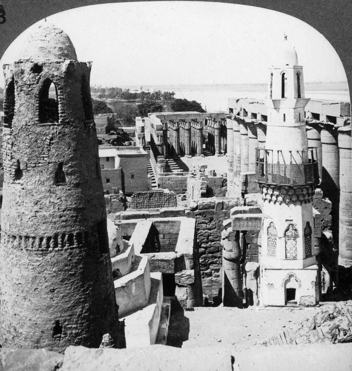 Templet i Luxor, Egypten, 1905. af Underwood and Underwood