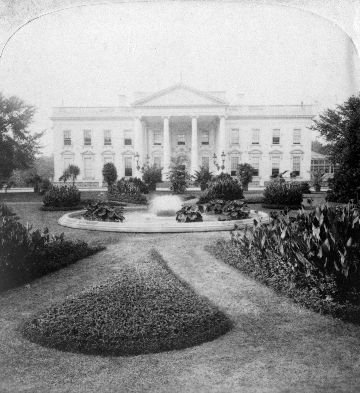 Det Hvide Hus, Washington, DC, USA, slutningen af det 19. århundrede. af Underwood and Underwood