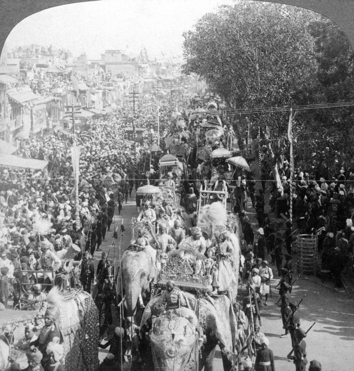 Den store Durbar procession, Delhi, Indien, 1903. af Underwood and Underwood