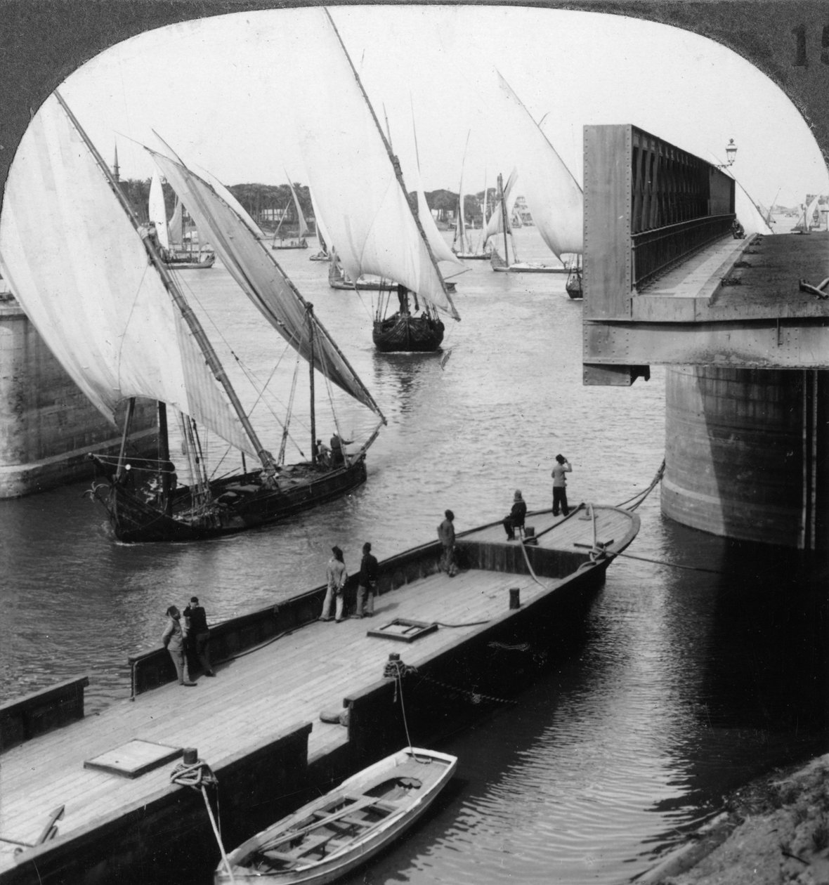 Den store Nilbro, Kairo, Egypten, 1905. af Underwood and Underwood