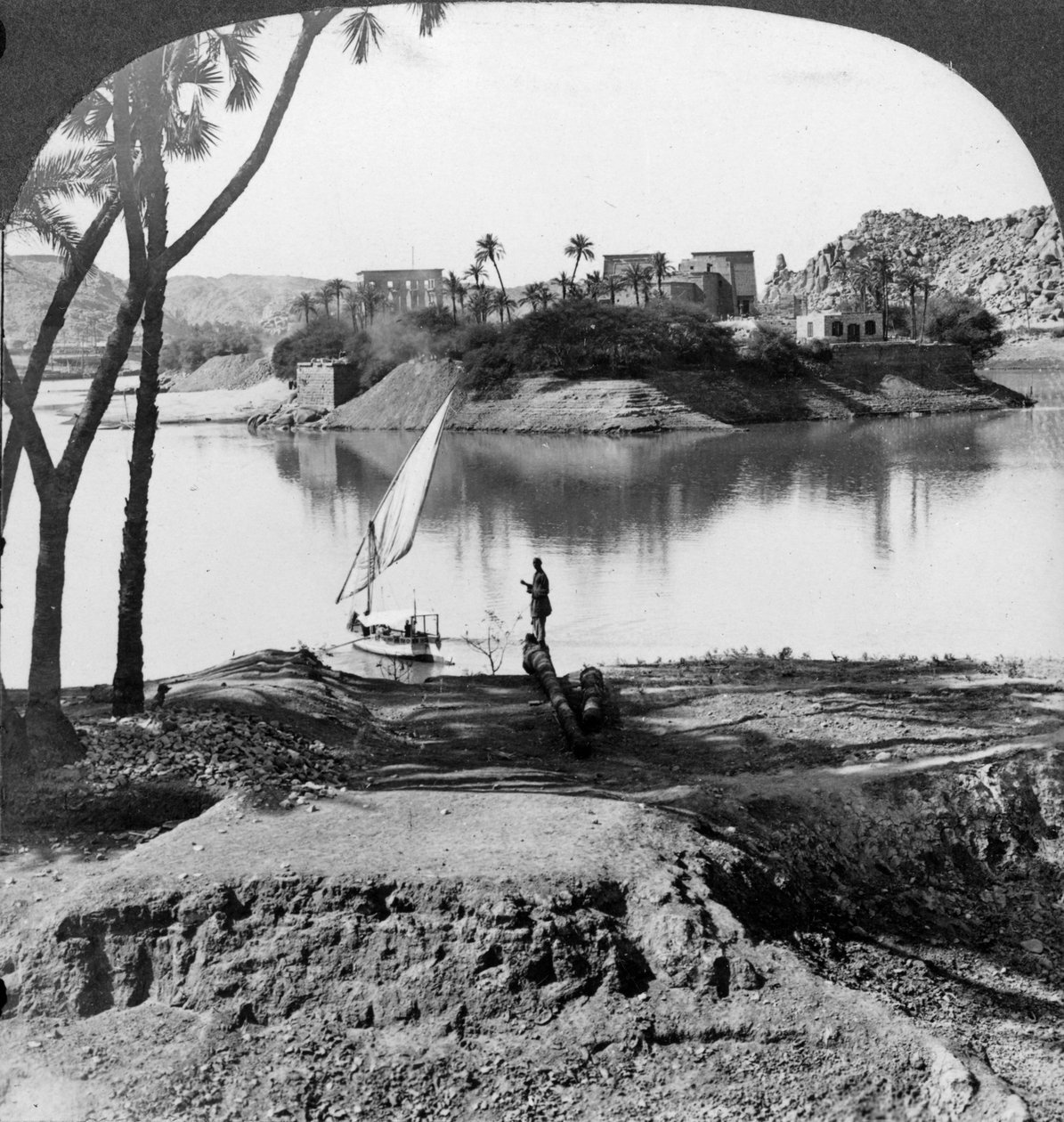 Øen Philae, Egypten, 1905. af Underwood and Underwood