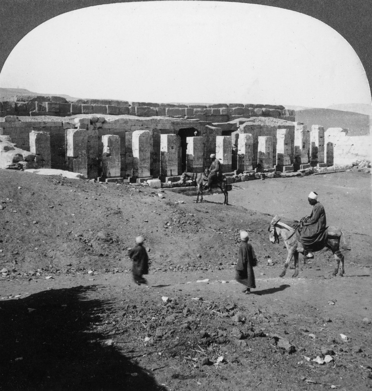 Sethos I-templet, Abydos, Egypten 1905. af Underwood and Underwood