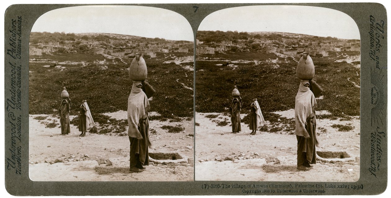 Landsbyen Imwas Emmaus, Palæstina, 1900. af Underwood and Underwood