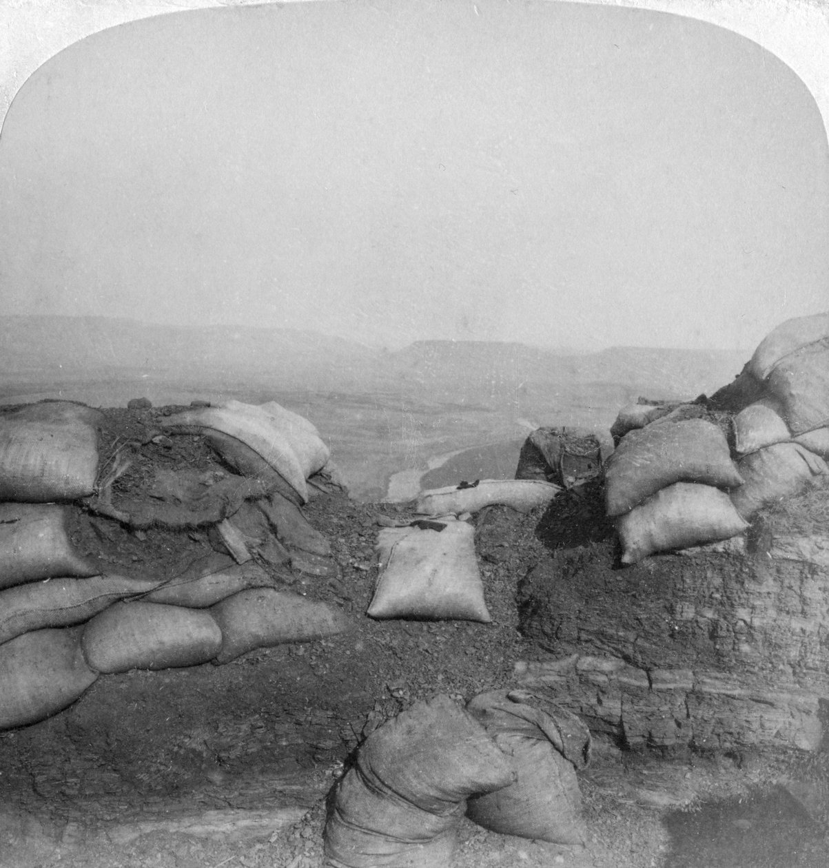 Udsigt fra Spion Kop, Sydafrika, 2. Boerkrig, 1901 af Underwood and Underwood