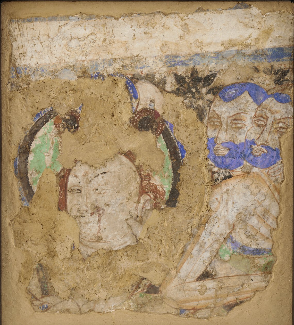 Bodhisattvaer og munke, fra hule 224 af Unidentified