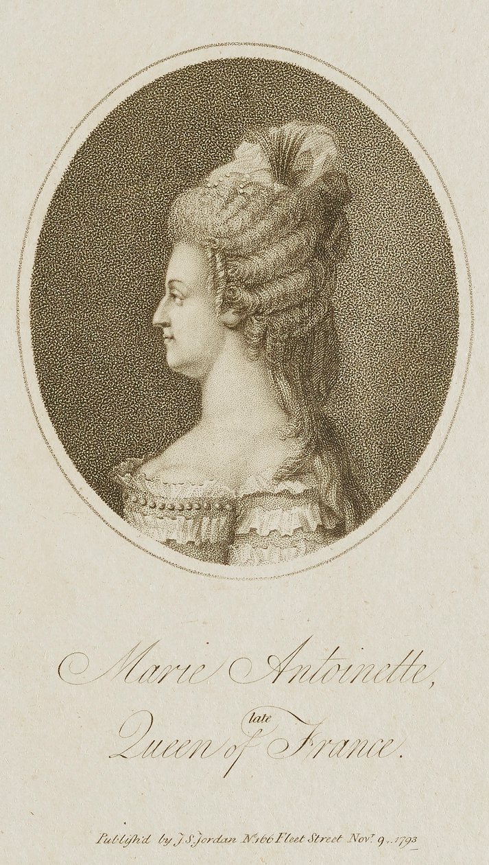 Marie Antoinette, afdød dronning af Frankrig af Unidentified