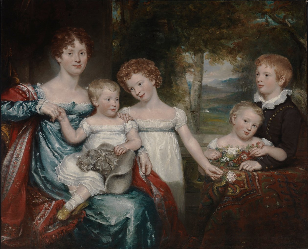 Fru Hawkins og familie af Unidentified