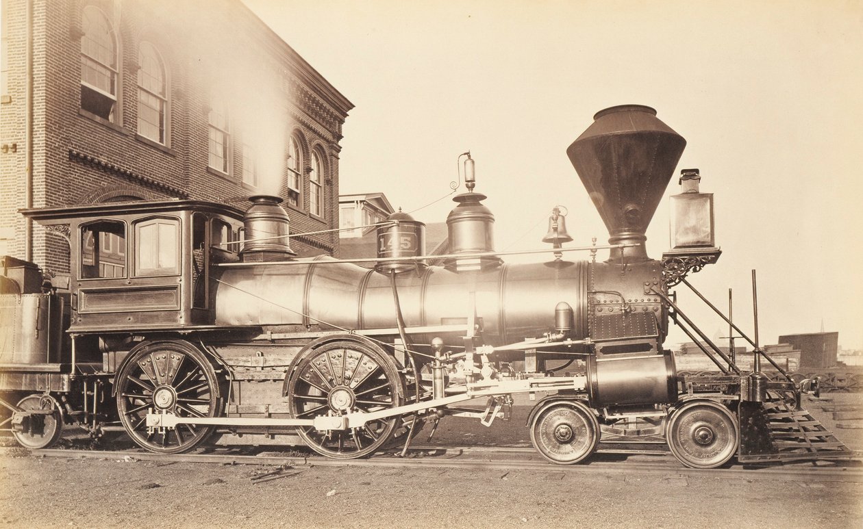 [Pennsylvania Railroad Locomotive at Altoona Repair Facility]. af Unidentified