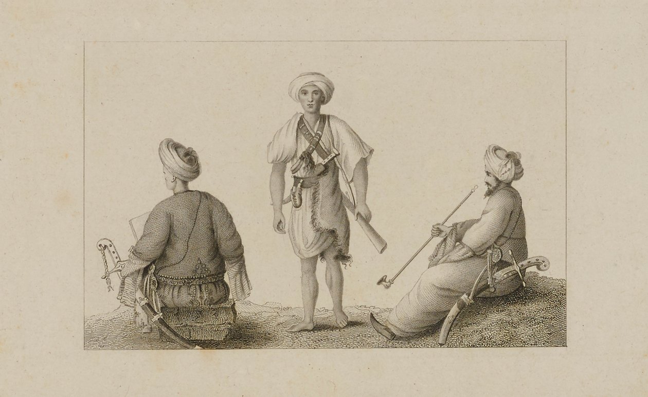 Tre mænd i turban af Unidentified