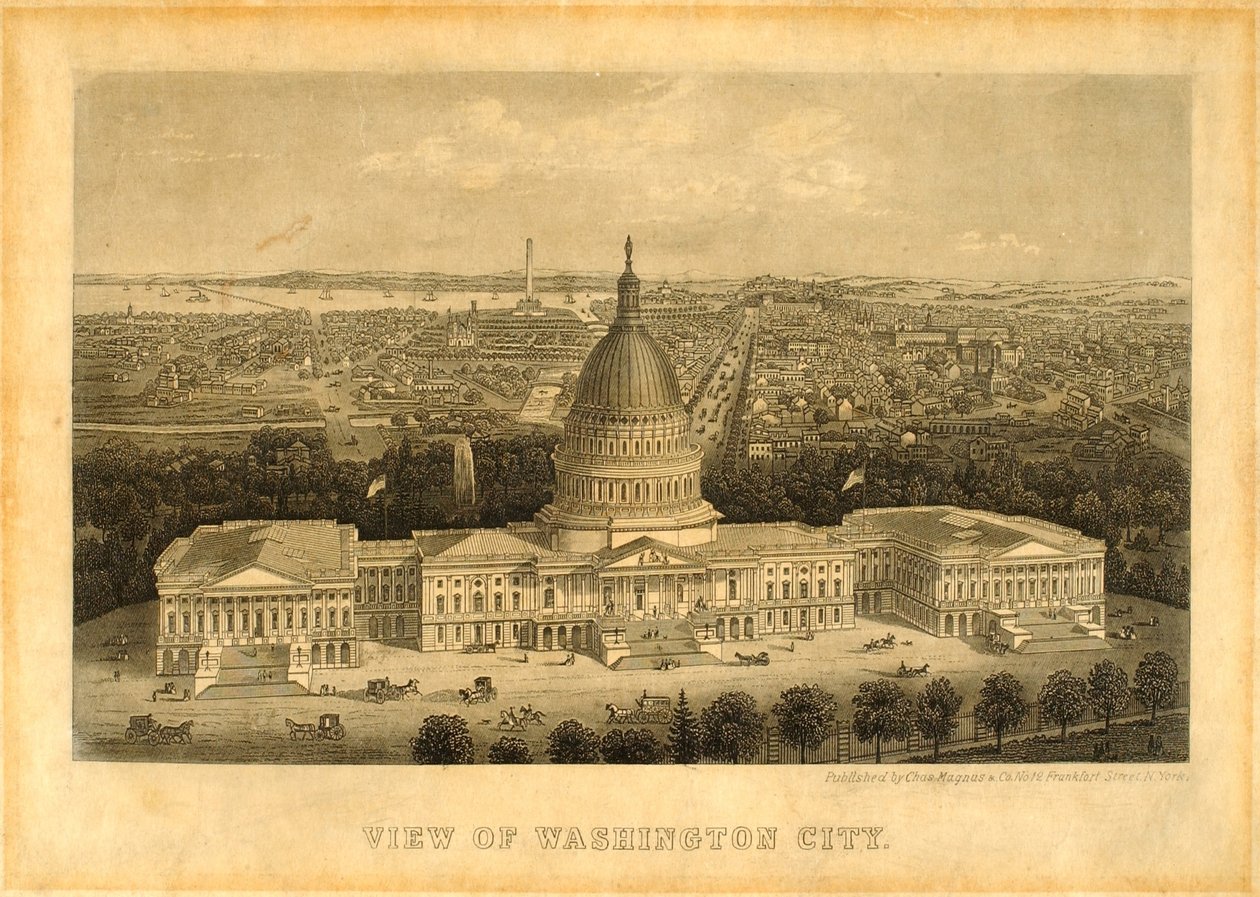 Udsigt over Washington City af Unidentified