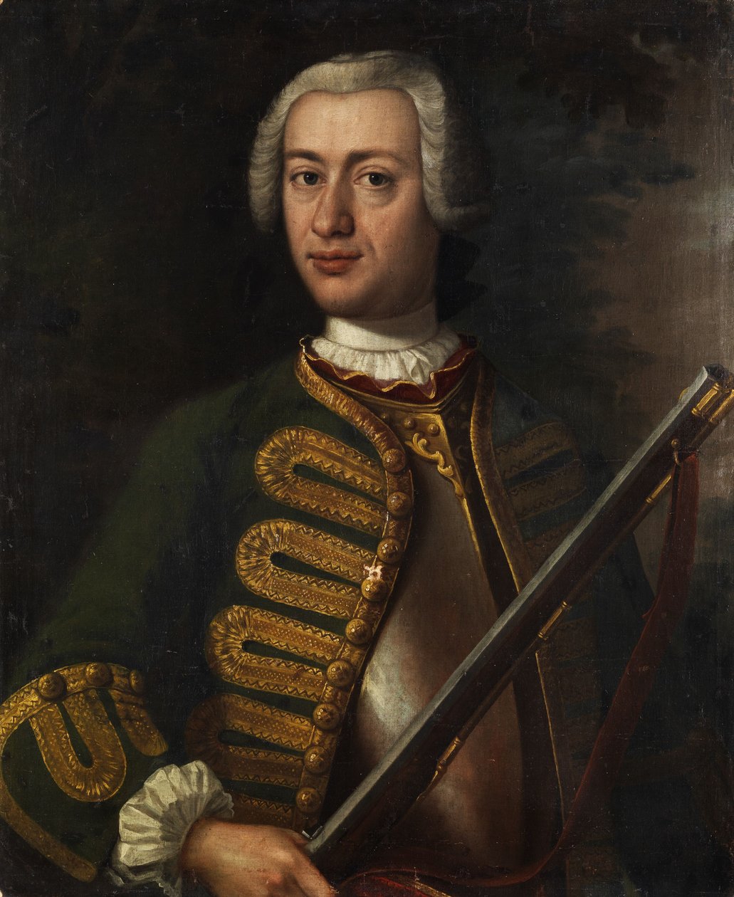 Portræt af en adelsmand af Unidentified painter label QS