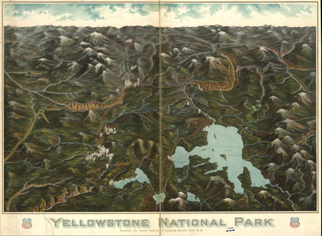 National Park Exhibit, 1972. Også tilgængelig via Library of Congress-webstedet som et rasterbillede. 2 eksemplarer af Union Pacific Railroad Company
