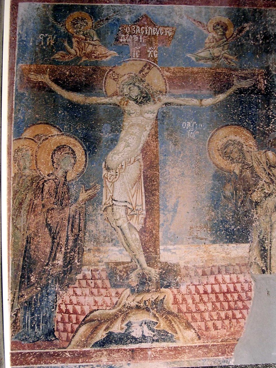 Fresker i St. George Kirke i Kurbinovo, Prespa, Makedonien af Unknown