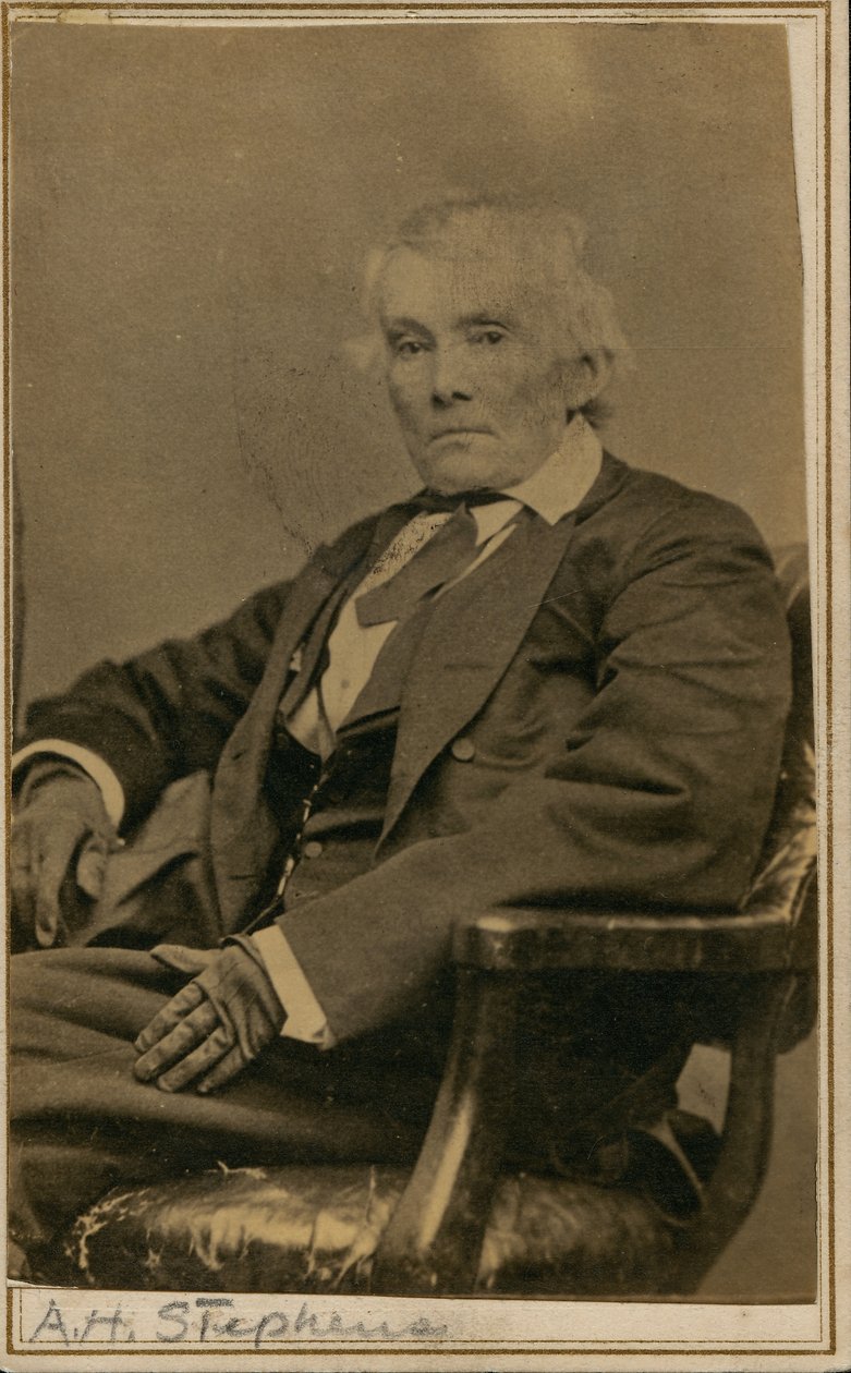 Alexander Hamilton Stephens, guvernør i Georgien og vicepræsident for konføderationen af Unknown
