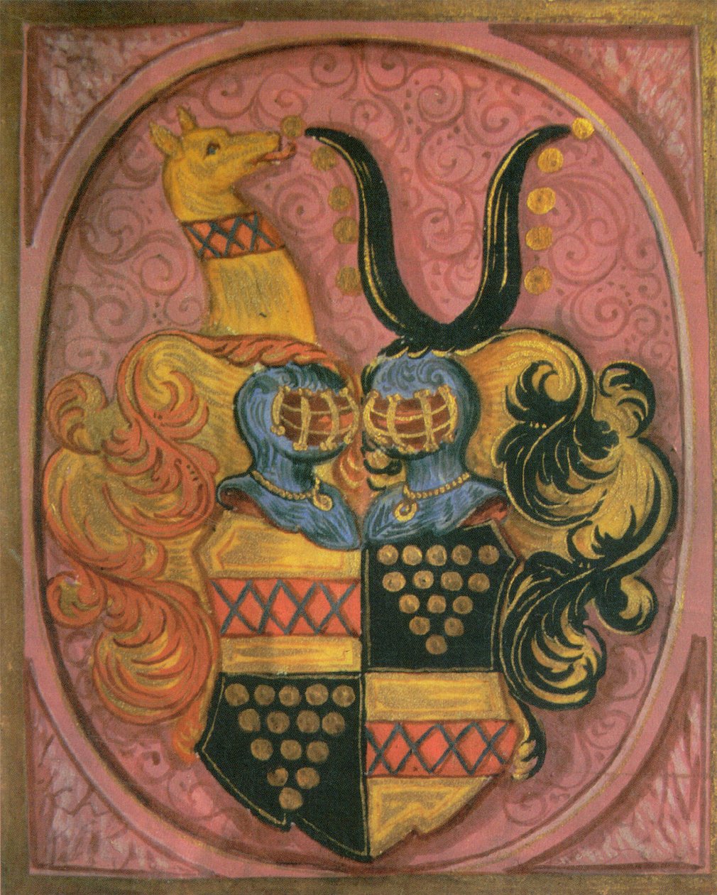 Våbenskjold af adelige Johann Friedrich (von Bawir) von Franckenberg (1678) af Unknown