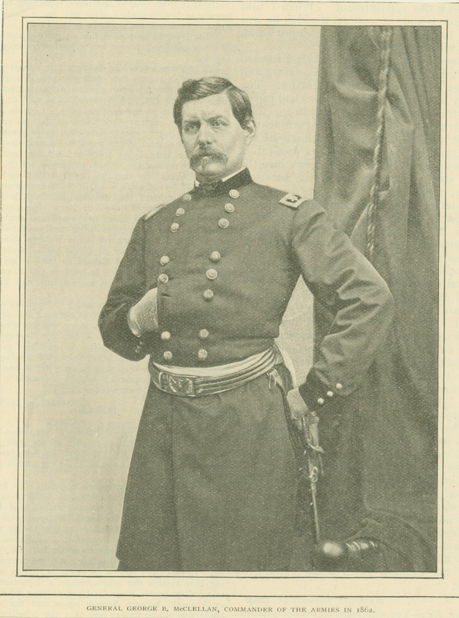 General George B. McClellan, hærfører i 1862. af Unknown