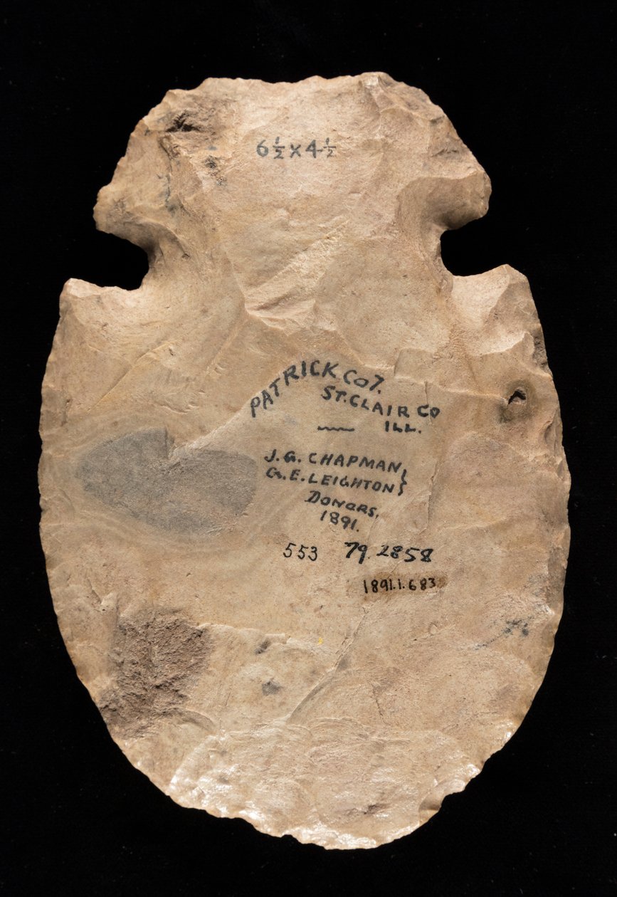 Mississippisk hakket klingeblad fremstillet af Mill Creek chert af Unknown