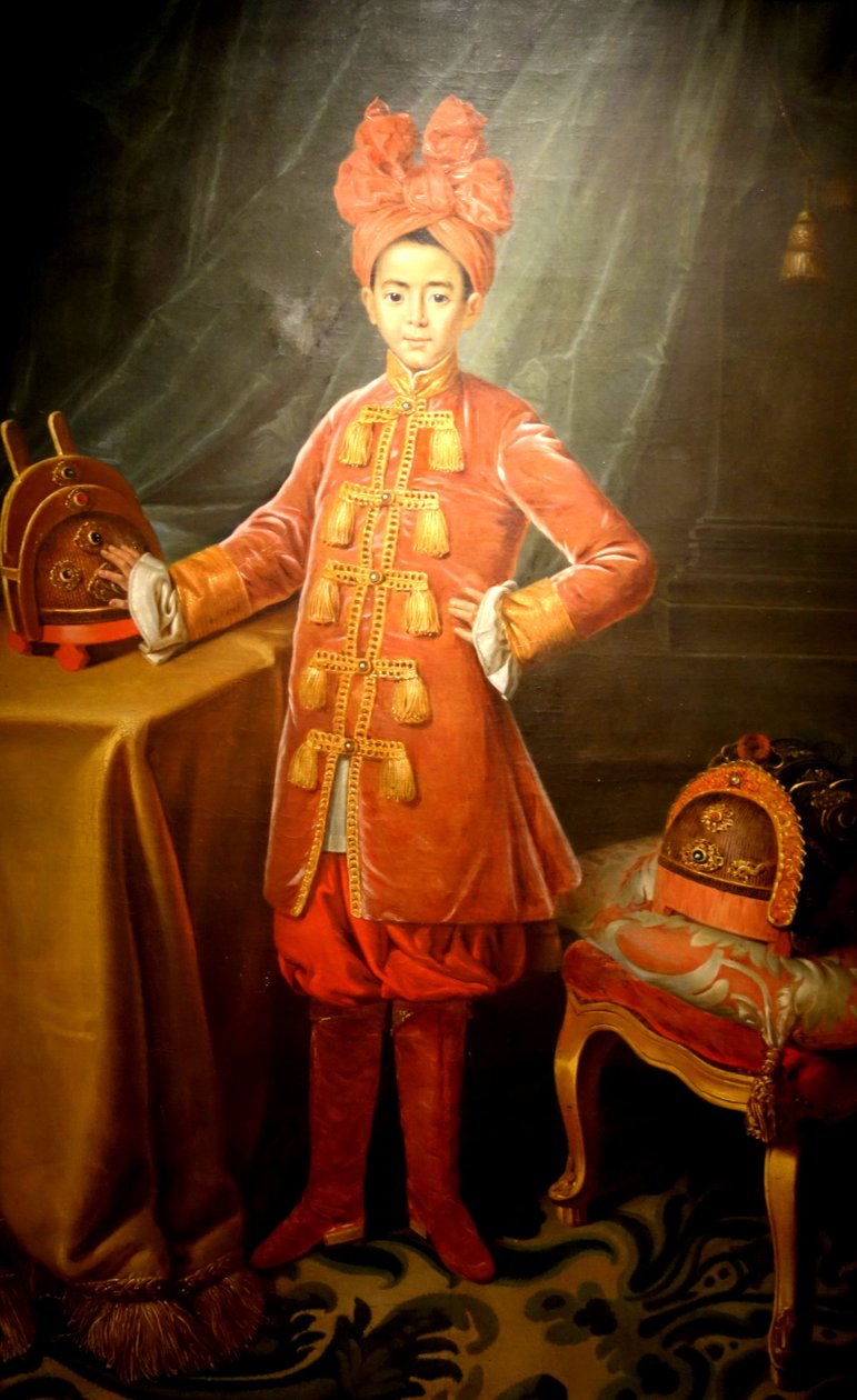 Prins Cahn af Vietnam ved det franske hof Louis XVI, i 1787 af Unknown
