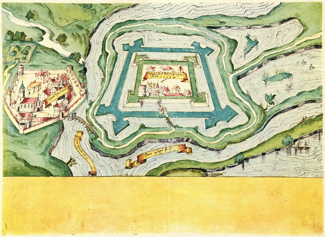 By, slot og Vöstung Spandaw 1604 af Unknown