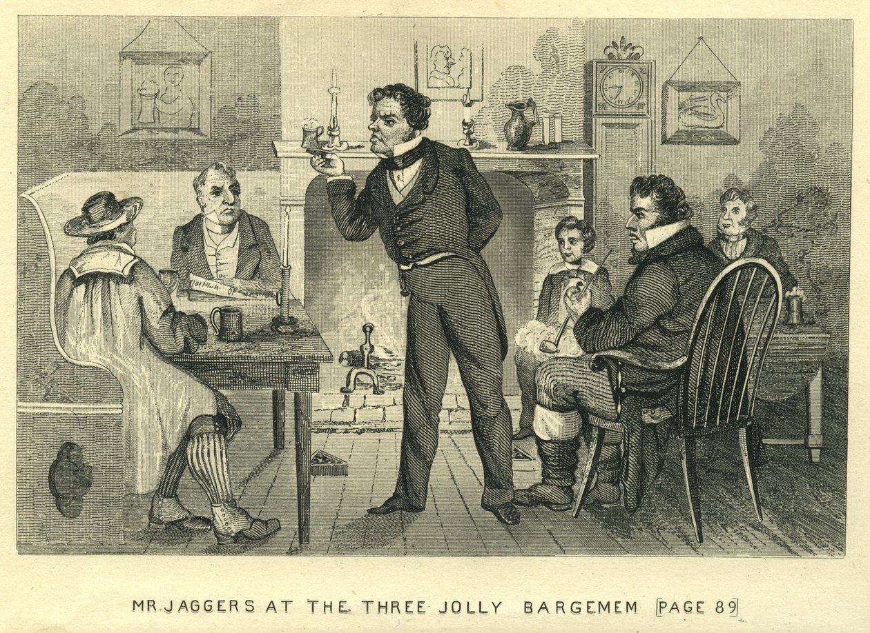 Store forventninger - Mr. Jaggers hos The Three Jolly Bargemen, c.1862 af Unbekannt Unbekannt