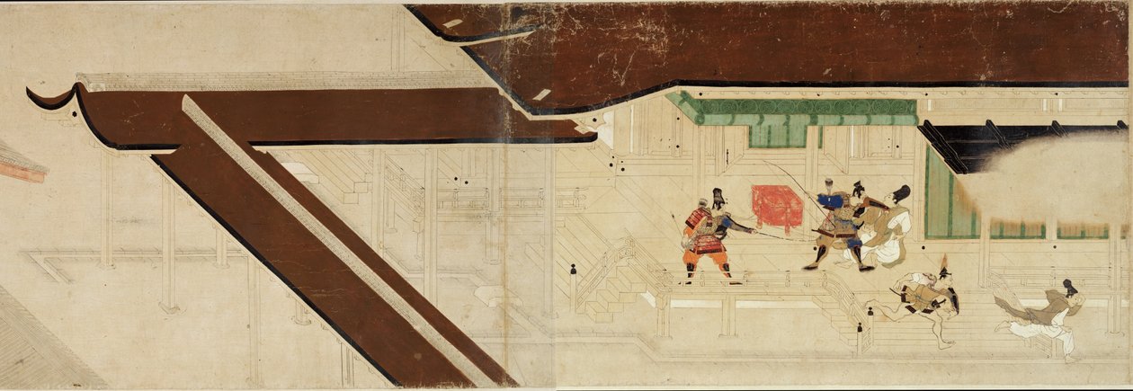 Illustreret fortælling om Heiji -borgerkrigen (Rulle om det kejserlige besøg i Rokuhara) af Unknown