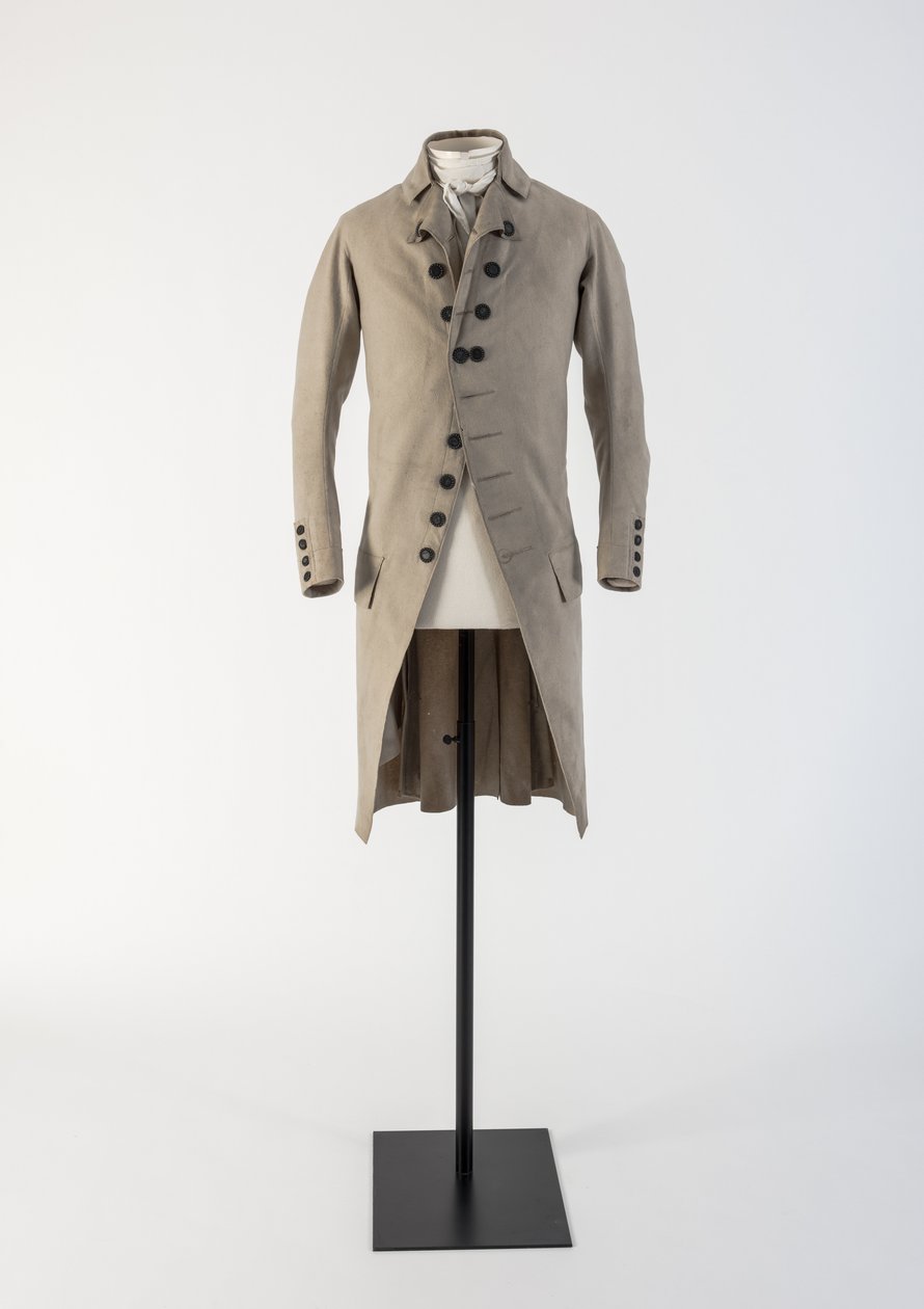 Mans creme uld frakke, 1790