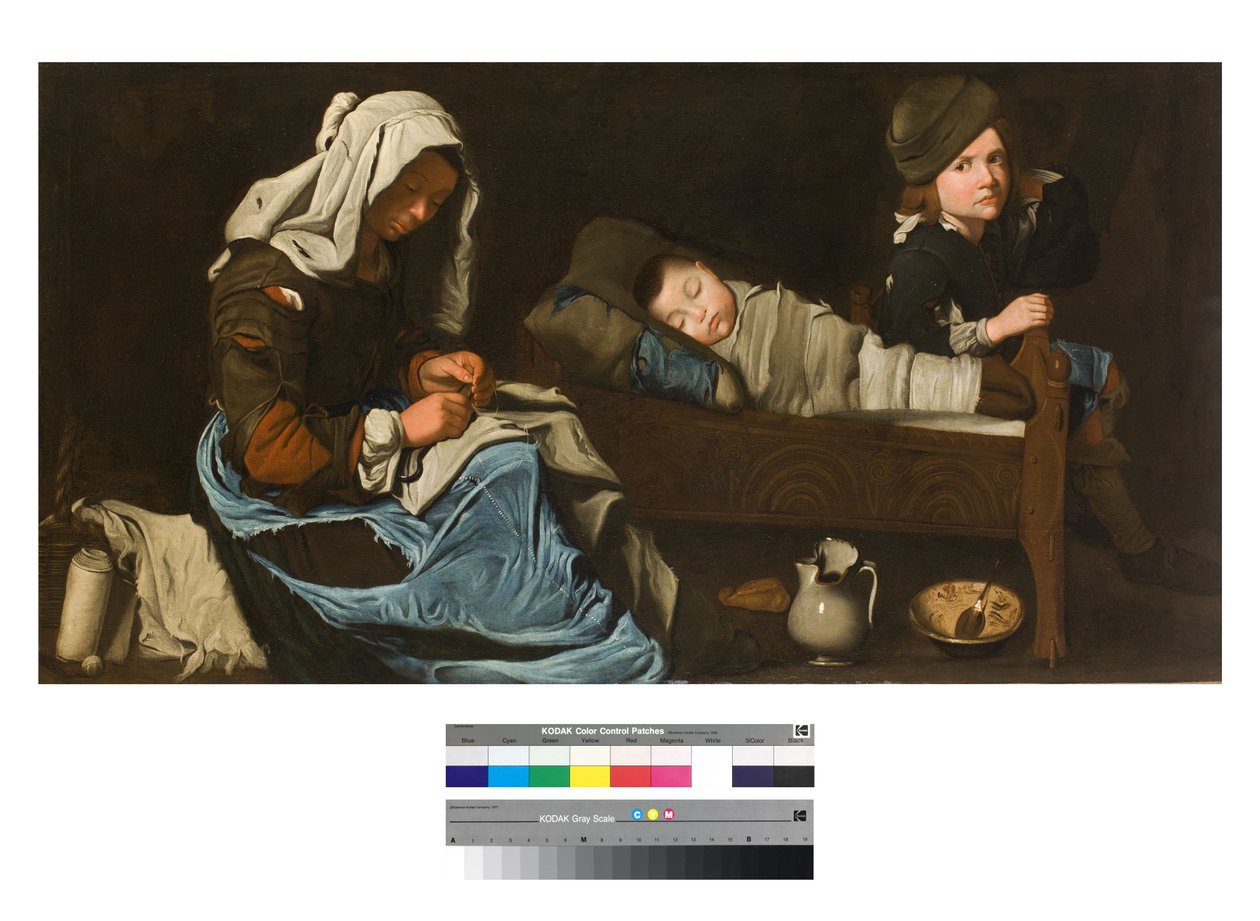 Mor syr med to børn, 1670-1700 af Unbekannt Unbekannt