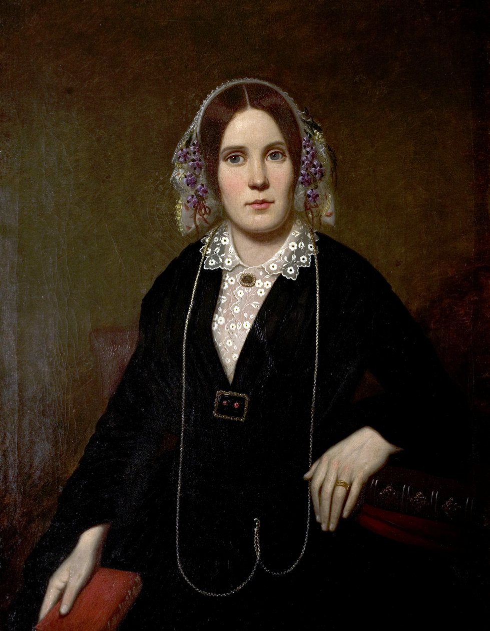 Portræt af en dame af familien Worthington, ca. 1845-55 af Unknown