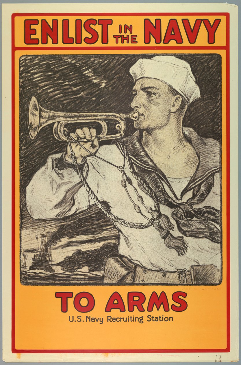 Plakat, Enlist in the Navy, 1917 af Unknown