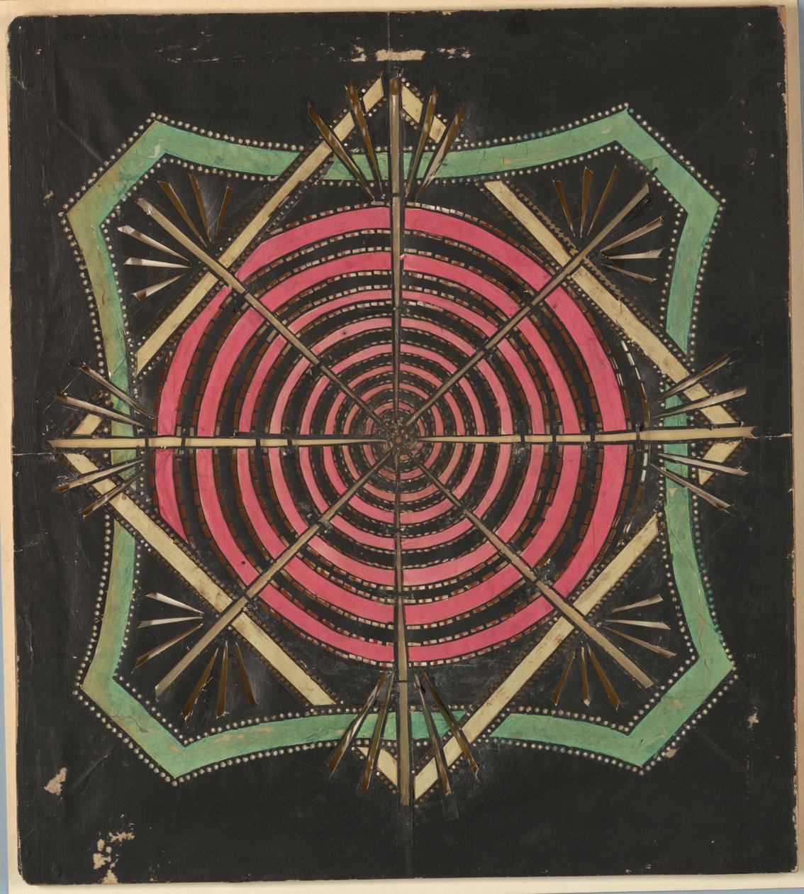 Lanterne dias, hvirvlende mønster, ca. 1780 af Unknown