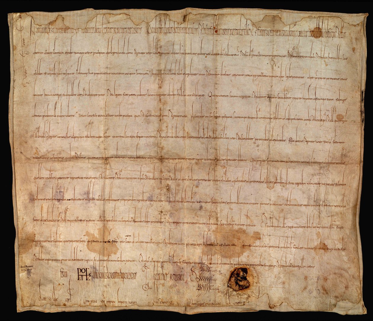 Med dette dokument tog kejser Ludwig den fromme Ellwangen -klosteret under sin beskyttelse i 814 af Unknown