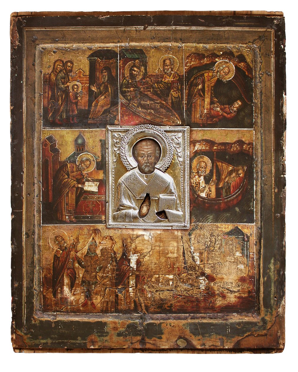 Velikorezkaya ikon af Hl. Nikolaus, Rusland Velikoretskaya ikon for St. Nicholas Wonderworker af Unknown