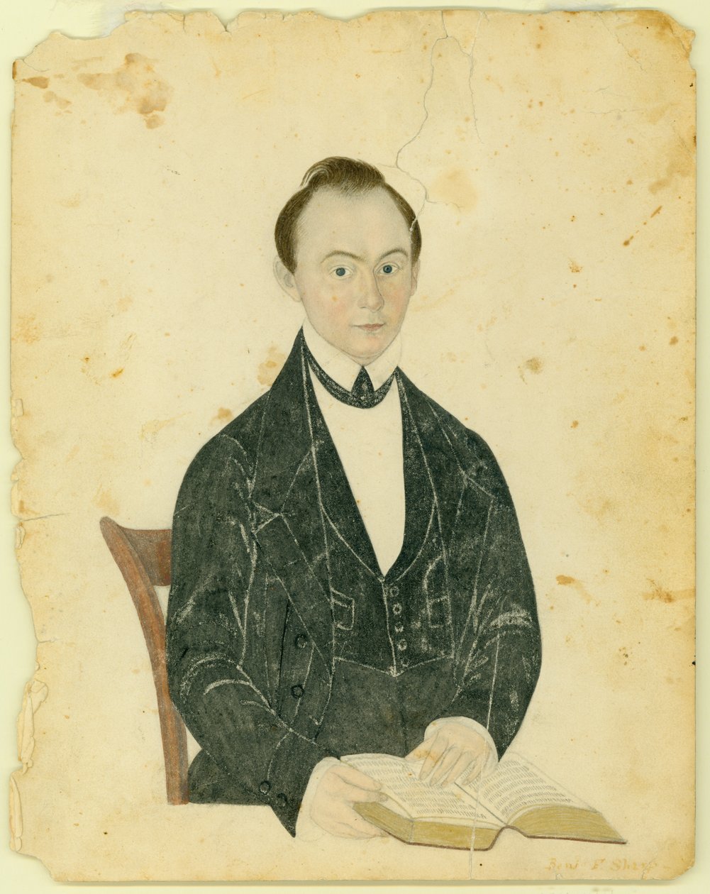 Akvarelportræt af Dr. Benjamin F. Sharp af Unknown