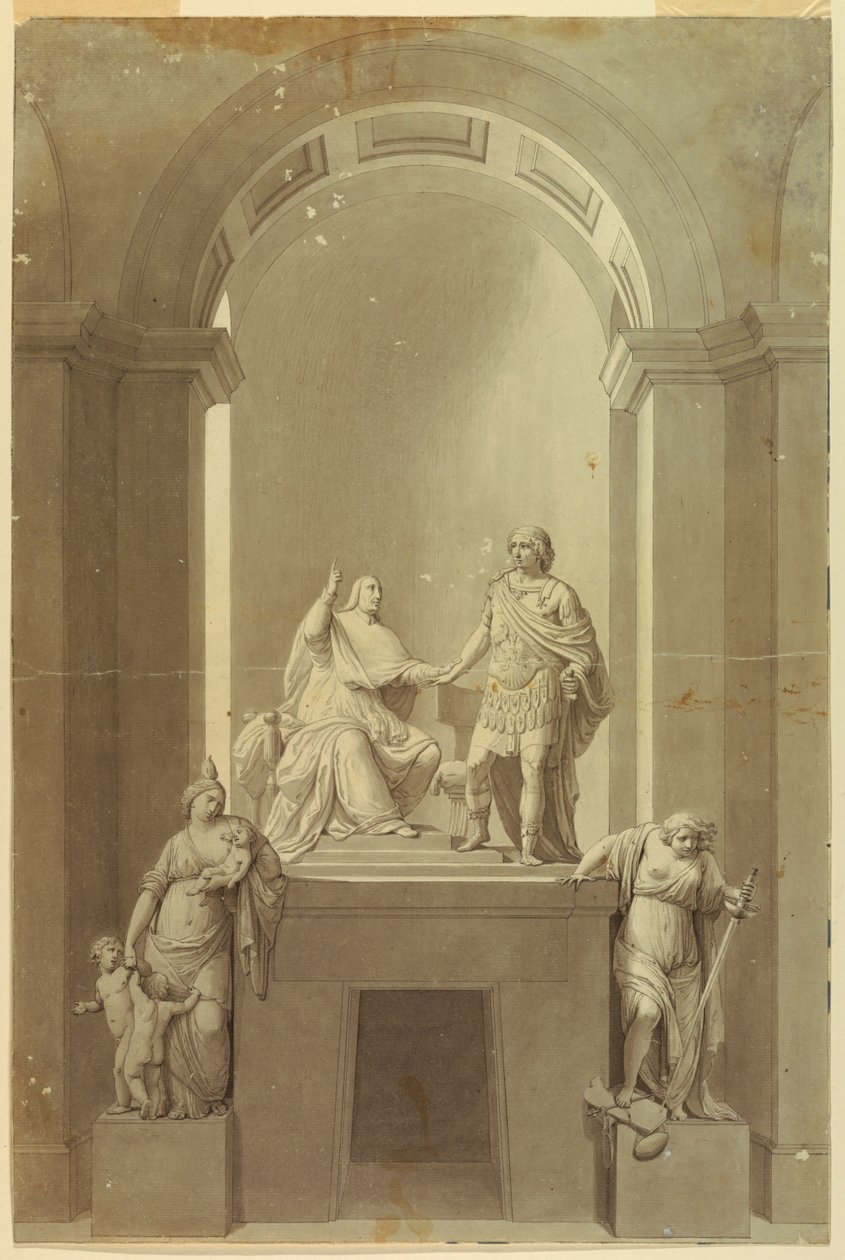 Et gravmonument over Henry Cardinal York (1725-1807) og Charles Edward Stuart, "den unge prætender" (1720-1788) af Unknown