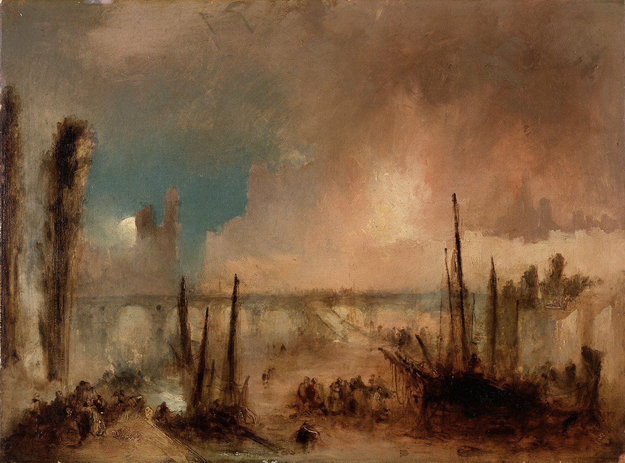 Afbrænding af parlamentets huse (6. oktober 1834) af Unknown