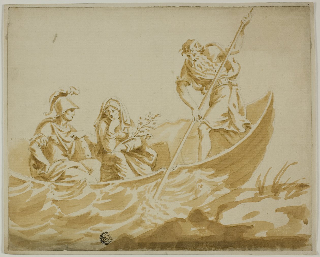 Charon færger Mars og Minerva af Unknown