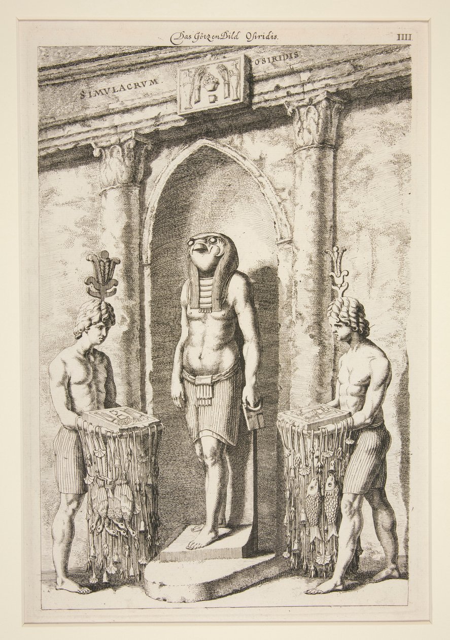 Das Gotzenbild Osiridis [Osiris tempel] af Unknown