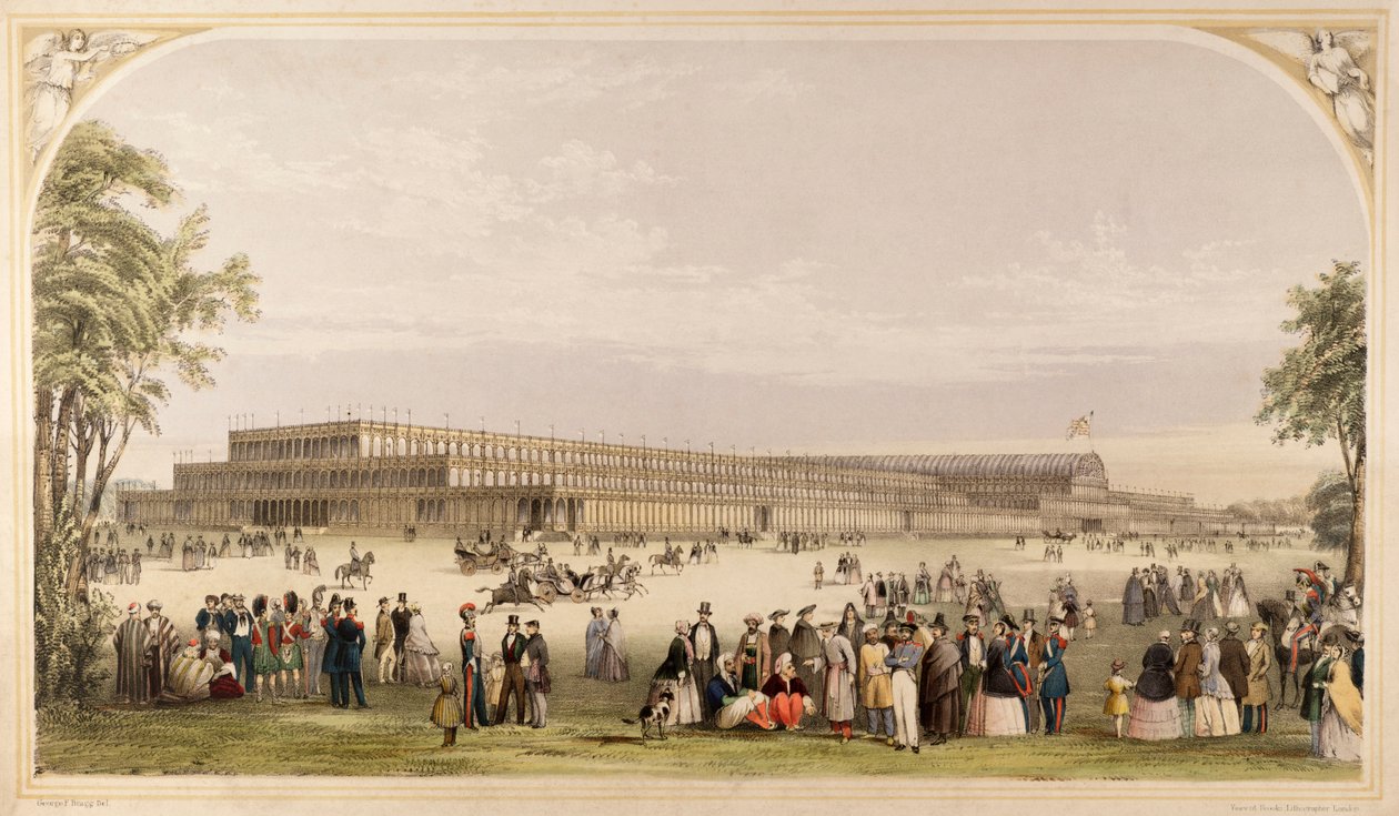 Store udstilling, Crystal Palace, Hyde Park, London, 1851 af Unknown