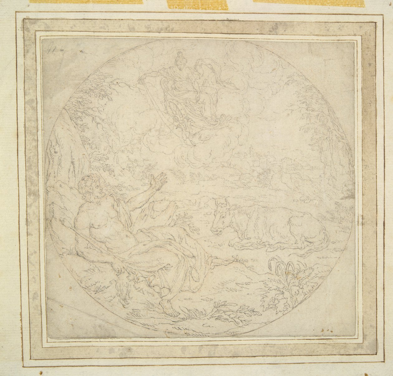 Juno, med påfugle, viser Io til Jupiter af Unknown