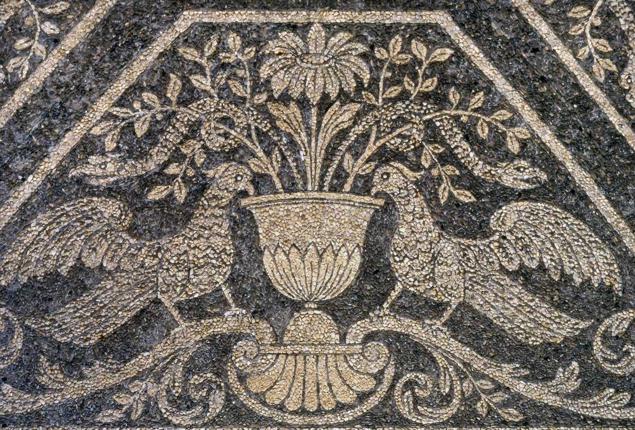Mosaik og vægdekorationer, Nymphaeum ved Villa Litta Visconti Borromeo Arese, Lainate, Lombardiet, Italien af Unknown