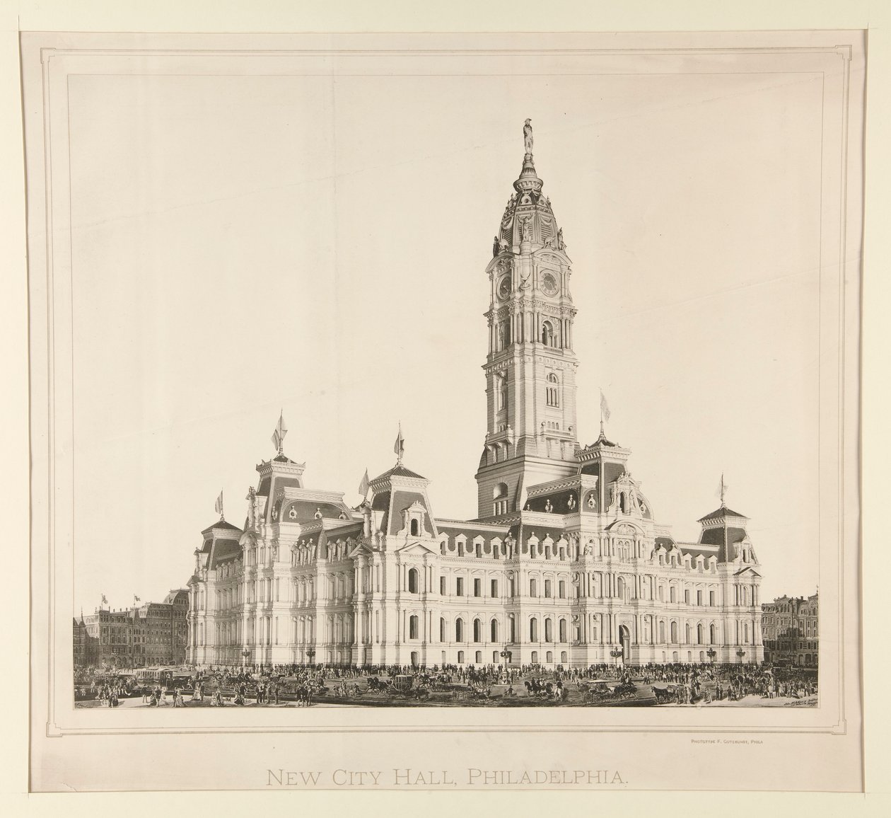 Det nye rådhus, Philadelphia af Unknown