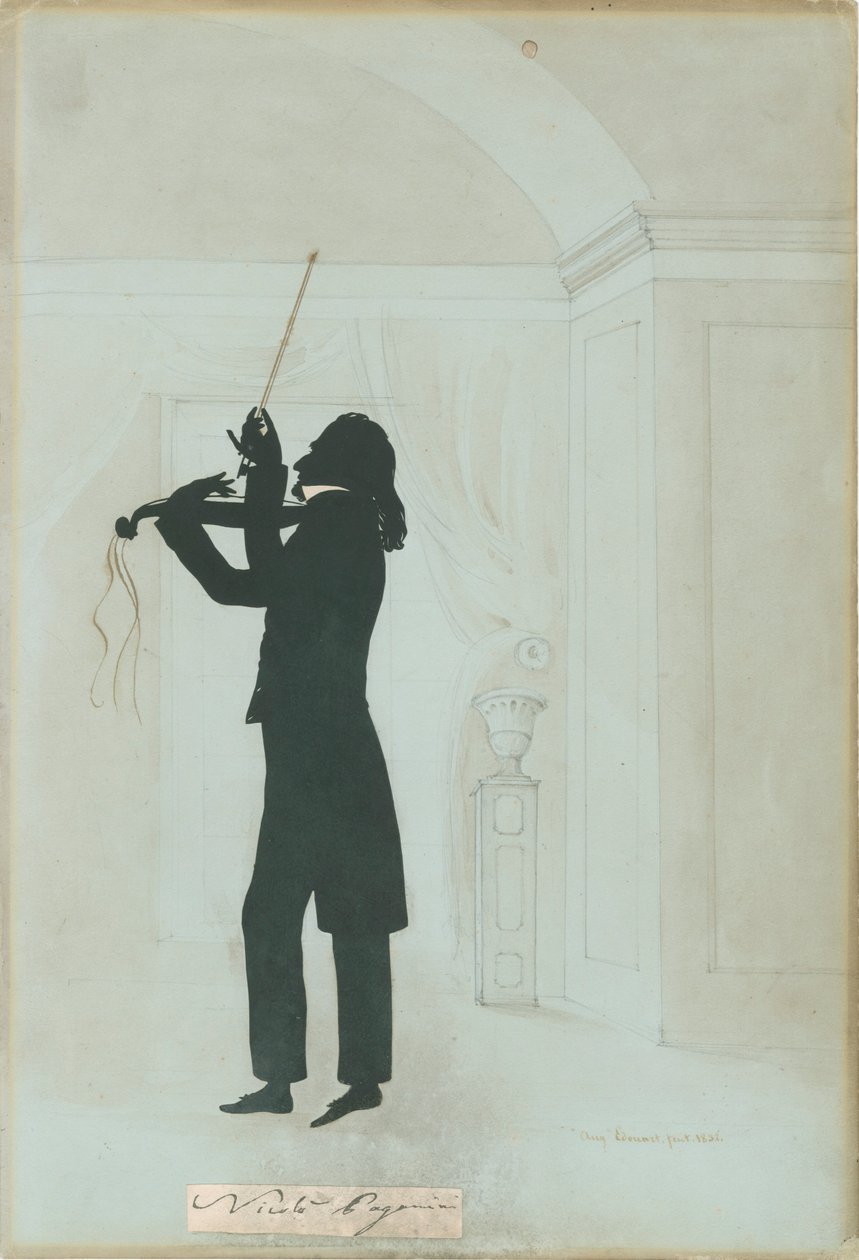 Niccolo Paganini - silhuet af Unknown